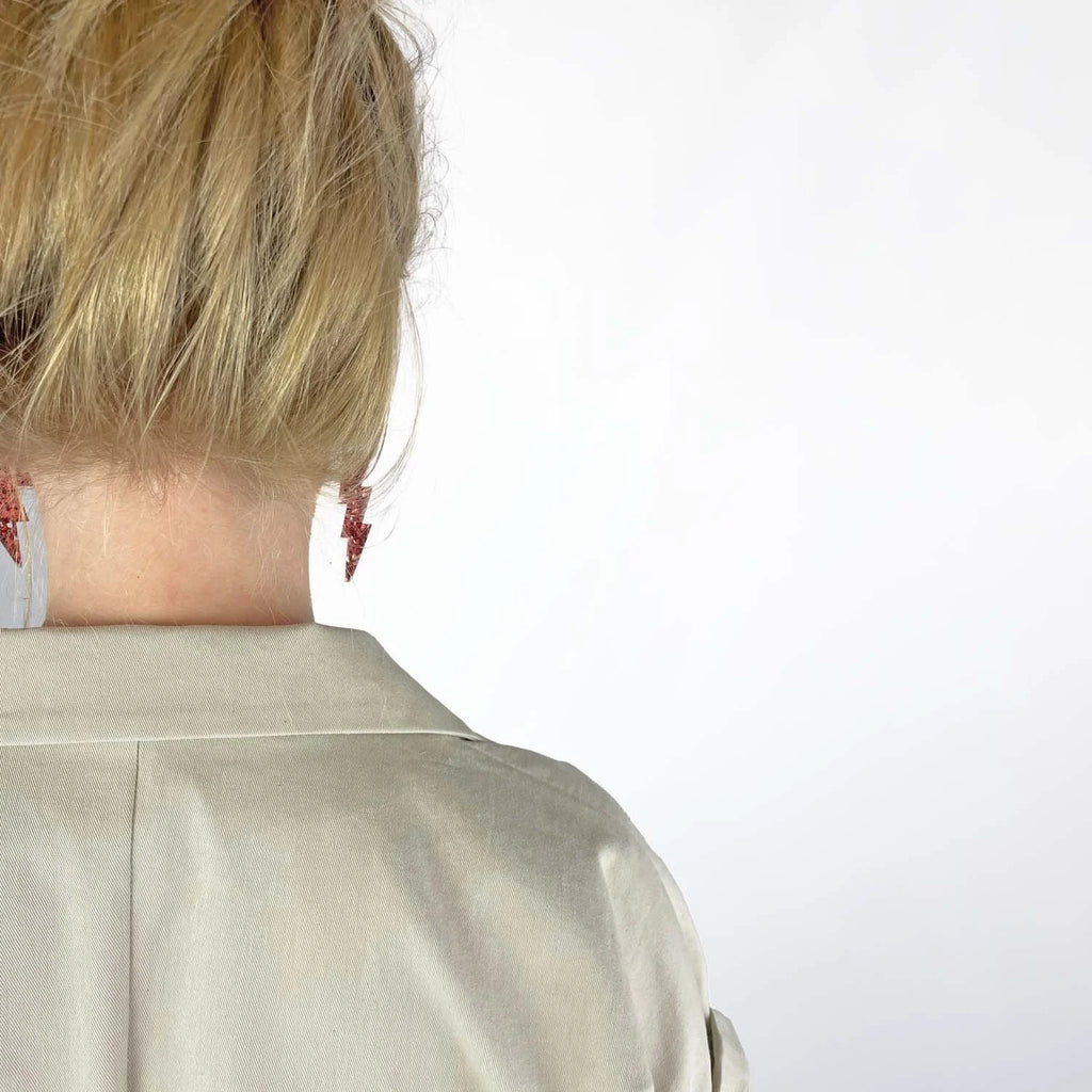 Bumper Bundle sewing pattern — Back view of a person wearing a light-colored shirt on a white background